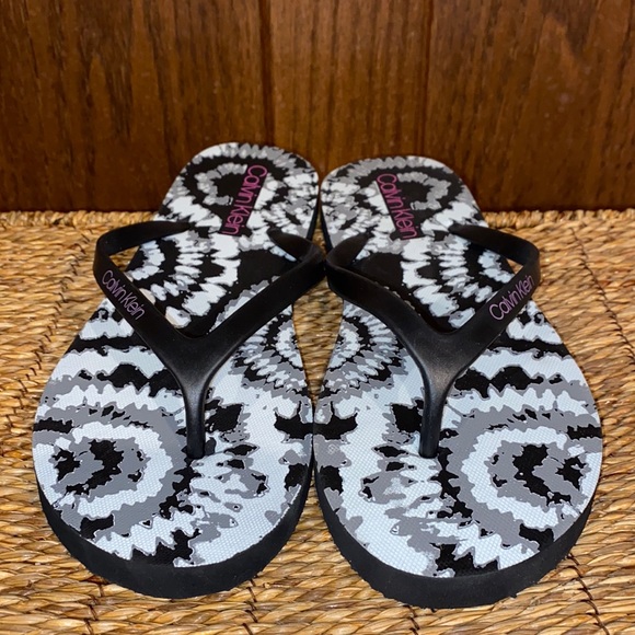 Calvin Klein Sarmine Sandal Black/Pink Logo - Picture 2 of 10